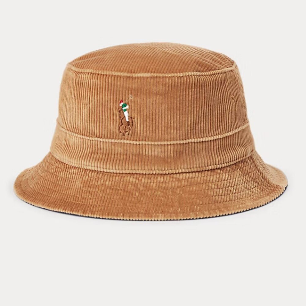 Polo Ralph Lauren Men's Bucket Hat Corduroy Tan Brown S/M